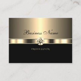 Luxuriöses Gold Black mit glänzenden Rhinestones Visitenkarte