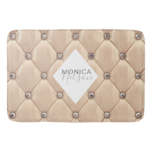 luxuriöses Gold-getuftes Monogramm Badematte