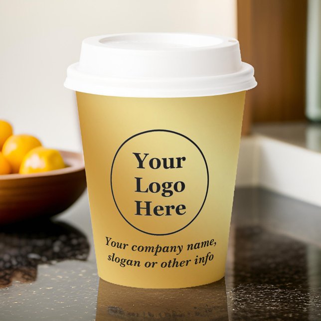 Luxuriöses Gold metallisch Pappbecher (Von Creator hochgeladen)