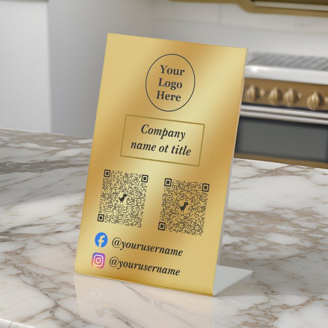 Luxuriöses Gold metallisch Sockelschild (Von Creator hochgeladen)