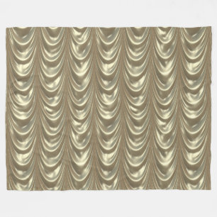 Luxuriöses Gold mit Rüschen besetztes Satin Fleecedecke