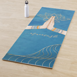 Luxuriöses Gold und Türkis Namaste Yoga Mat Yogamatte