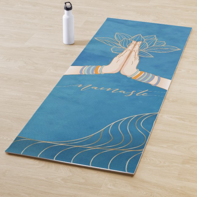 Luxuriöses Gold und Türkis Namaste Yoga Mat Yogamatte (Beispiel)