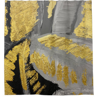 Luxuriöses Gold: Vintage Grunge Textur. Duschvorhang