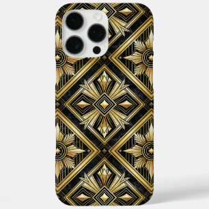 Luxuriöses Golden Geometric 1920er Jahre Dimond Ar iPhone 16 Pro Max Hülle