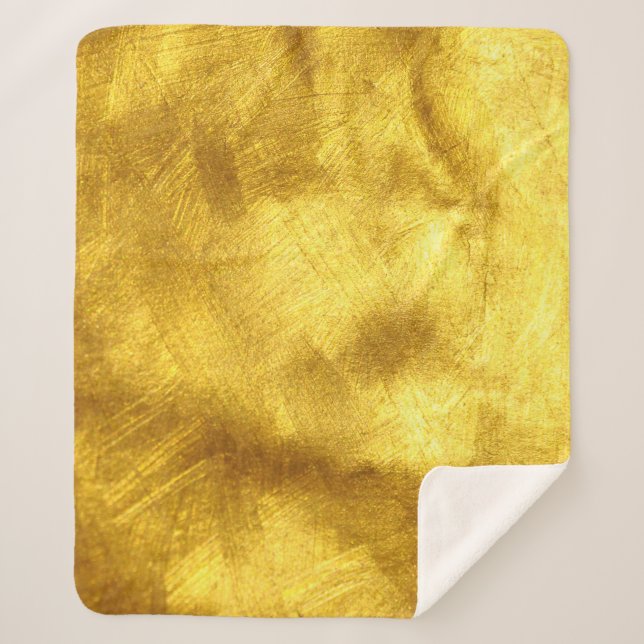 Luxuriöses Golden Texture Design Sherpadecke (Vorderseite)