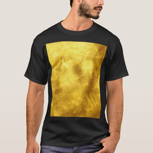Luxuriöses Golden Texture Design T-Shirt (Vorderseite)