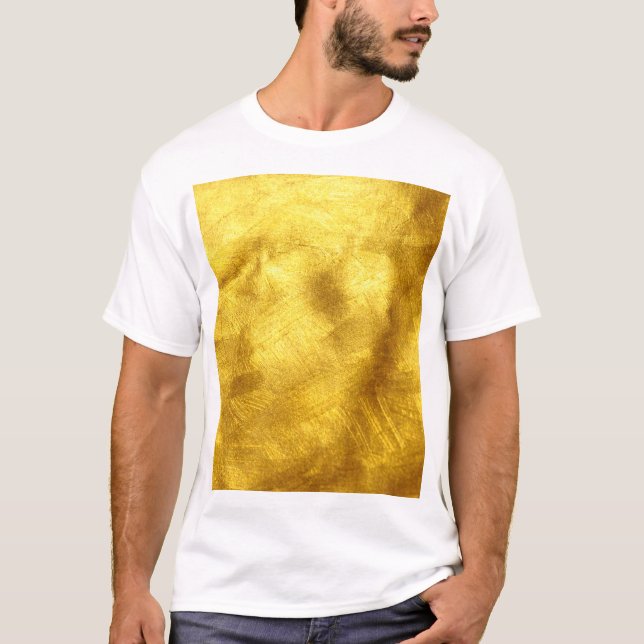 Luxuriöses Golden Texture Design T-Shirt (Vorderseite)