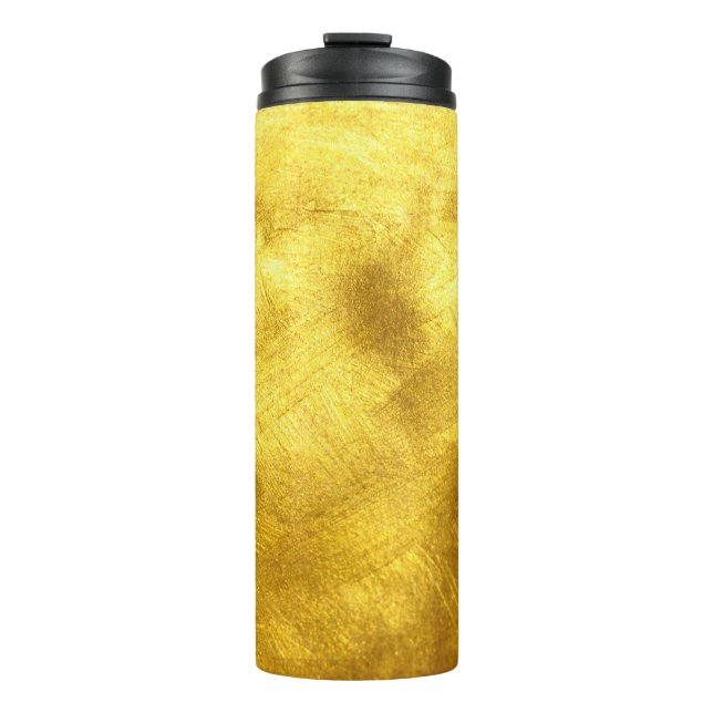 Luxuriöses Golden Texture Design Thermosbecher (Vorderseite)