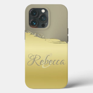 Luxuriöses goldenes Metall, das auf Gold und Silbe Case-Mate iPhone Hülle