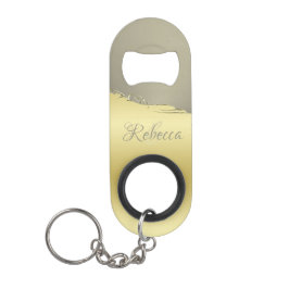 Luxuriöses goldenes Metall, das auf Gold und Silbe Mini Flaschenöffner