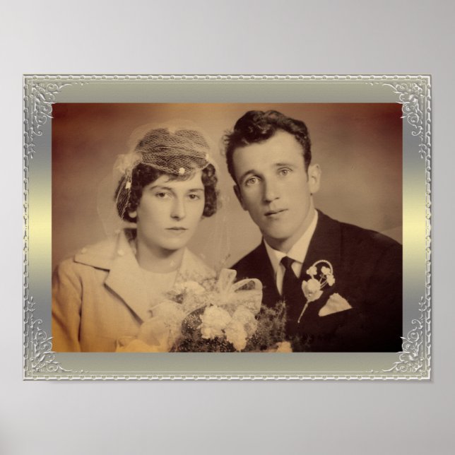 Luxuriöses goldfarbenes Rahmen, kundenspezifisches Poster (Vorne)