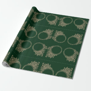 Luxuriöses Grünbuch Geschenkpapier