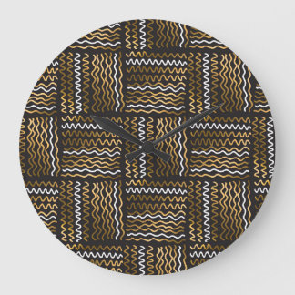 Luxuriöses, handgezeichnet nahtloses Muster. Große Wanduhr