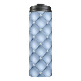 Luxuriöses helles blaues Diamant gepolstertes Must Thermosbecher