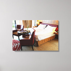 Luxuriöses Hotelzimmer Leinwanddruck