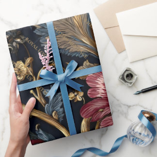 Luxuriöses indisches Blumen-Geschenkpapier Vintage Geschenkpapier