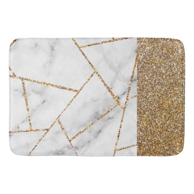 Luxuriöses Interieur Marmor Stone Glitzer Badematte (Vorderseite)