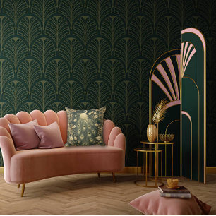 Luxuriöses Jugendstil-Pfauendesign Kissen