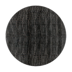 Luxuriöses Krokodilleder: Textil-Textur. Schneidebrett