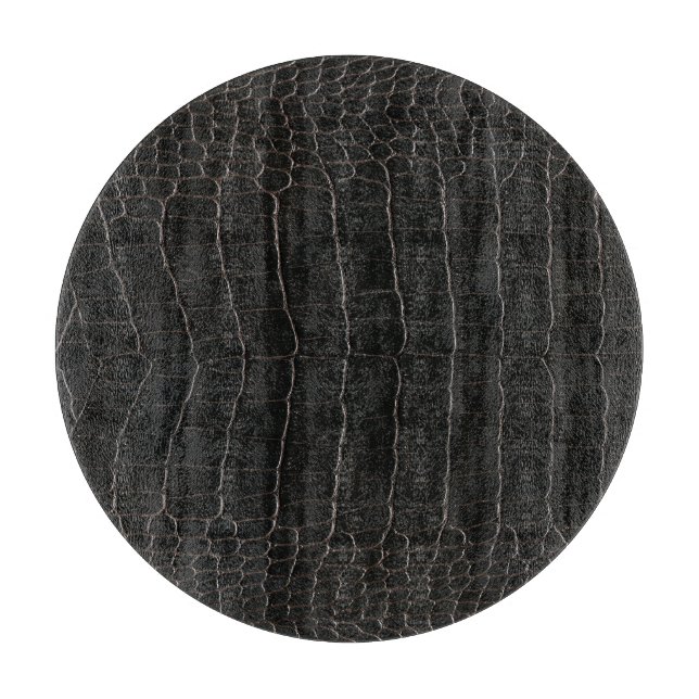 Luxuriöses Krokodilleder: Textil-Textur. Schneidebrett (Vorderseite)