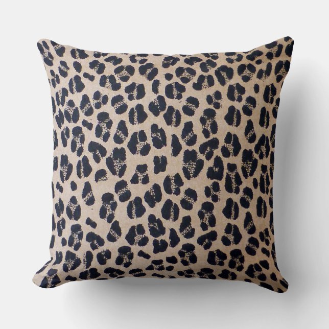 Luxuriöses Leopard-Druck-Wurfs-Kissen 20" x 20" Kissen (Vorderseite)