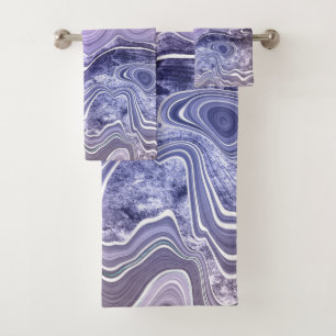 LUXURIÖSES LILA WHIRL TOWEL SET