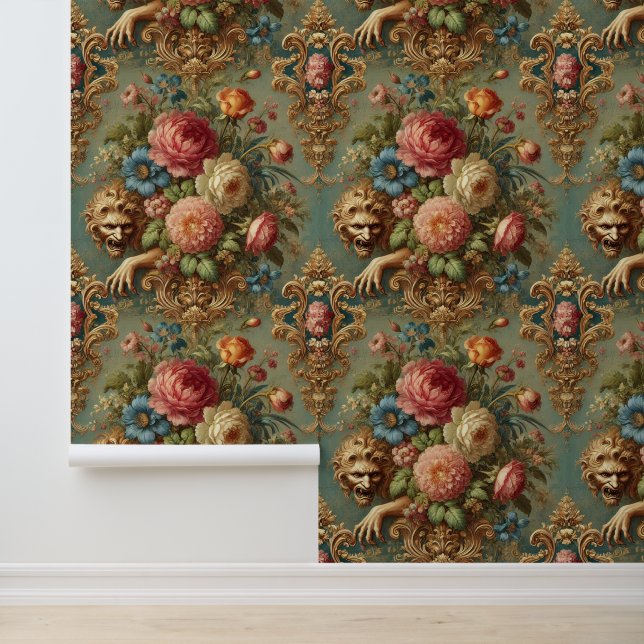 Luxuriöses Lurking - Gotisches Blumendesign Tapete (Anwendung)