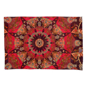 Luxuriöses Mandala nahtlos, starrer Blumenstrauß. Kissenbezug