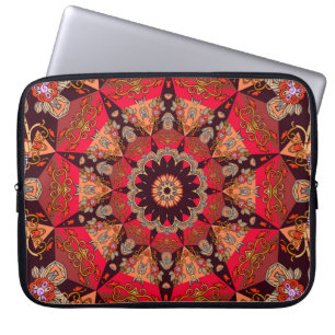 Luxuriöses Mandala nahtlos, starrer Blumenstrauß. Laptopschutzhülle