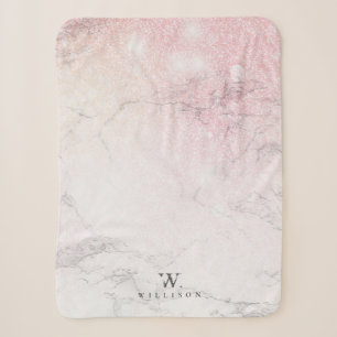 Luxuriöses Marmor Personalisiertes Design Sherpadecke