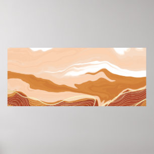 Luxuriöses Marmordesign. Flüssigma Poster