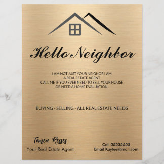 Luxuriöses Metallic Gold Flyer