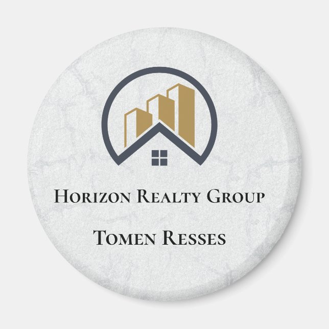 Luxuriöses Metallic Gold Real Anwesen Magnet (Vorne)