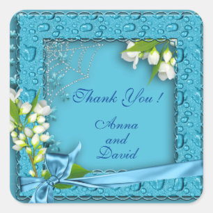 Luxuriöses modernes Blumenmuster fügt Ihren Text h Quadratischer Aufkleber