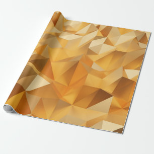 Luxuriöses modernes Design Gold Polygon Hintergru Geschenkpapier
