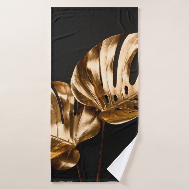 Luxuriöses modernes Design Gold Polygon Hintergrun Badehandtuch (Badehandtuch)
