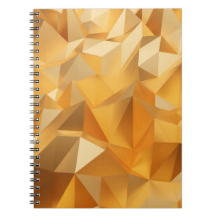 Luxuriöses modernes Design Gold Polygon Hintergrun Notizblock