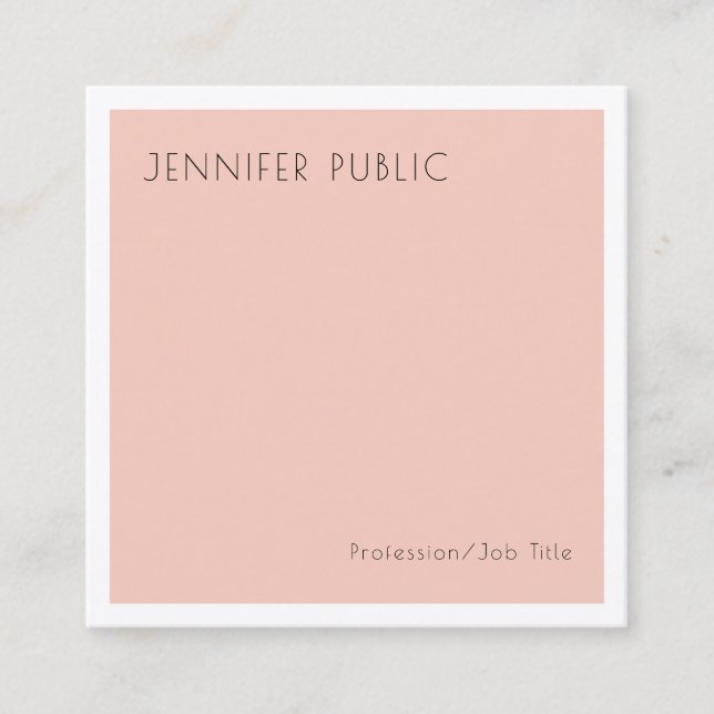 Luxuriöses modernes Elegantes trendiges Minimalist Quadratische Visitenkarte (Vorderseite)