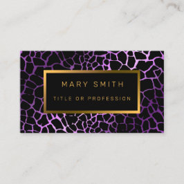Luxuriöses modernes Lila Tiger fügt Ihren Text hin Visitenkarte