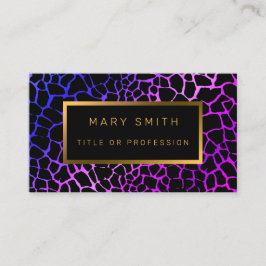Luxuriöses modernes Lila Tiger fügt Ihren Text hin Visitenkarte