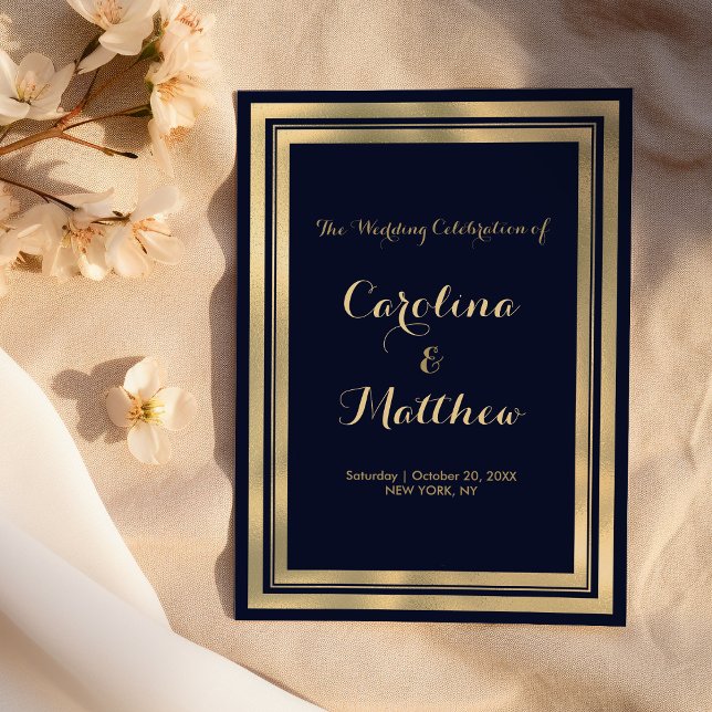 Luxuriöses, modernes Marineblau-Goldprogramm Programm (Luxury stylish modern navy blue gold Program )