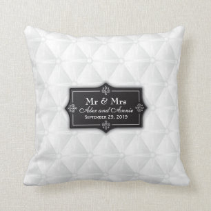 Luxuriöses personalisiertes Hochzeit Throw-Kissen Kissen