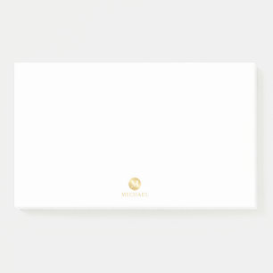 Luxuriöses Personalisiertes Monogramm Post-it Klebezettel