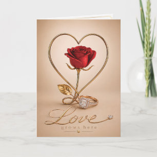 Luxuriöses romantisches Liebeskarten-Design Karte