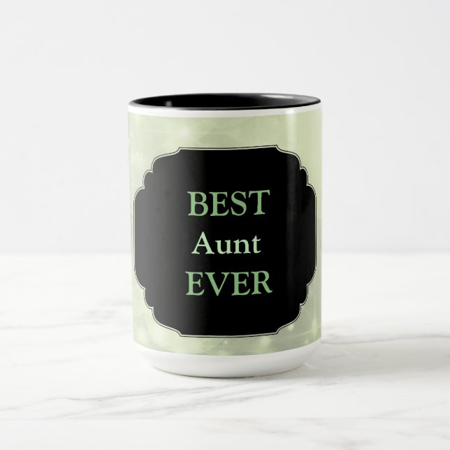 Luxuriöses rosa "Best Aunt Ever"-Design Tasse (Zentrum)