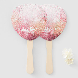 Luxuriöses rosa Glitzer glänzend Design Fächer
