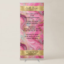 Luxuriöses rosa Marmor und Goldfolie