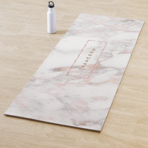 Luxuriöses Rose-Gold-Imitat aus Marmor Yogamatte