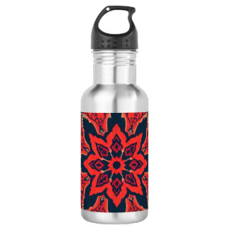 Luxuriöses rotes blaues ornamentales persisches Me Edelstahlflasche